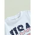 thumbnail image 5 of Coduop Independence Day Baby Boys Short Sleeve T-Shirt and Elastic Star Stripe Shorts Outfit Set, 5 of 8