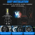 thumbnail image 6 of For Mitsubishi Galant 1999-2003 Combo 9003/H4 880 LED Headlight Fog Light Bulbs, 6 of 12