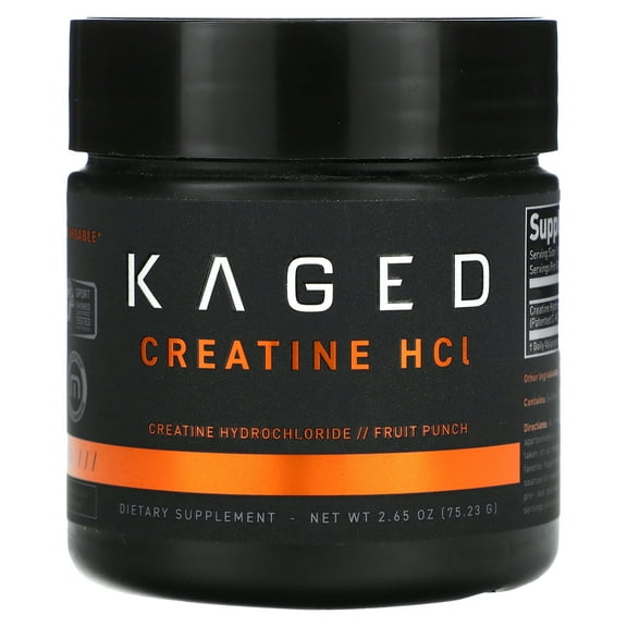 Kaged Creatine HCl, Fruit Punch, 2.65 oz (75.23 g)