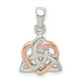 thumbnail image 1 of Sterling Silver & Rose Tone Heart Pendant, 1 of 2