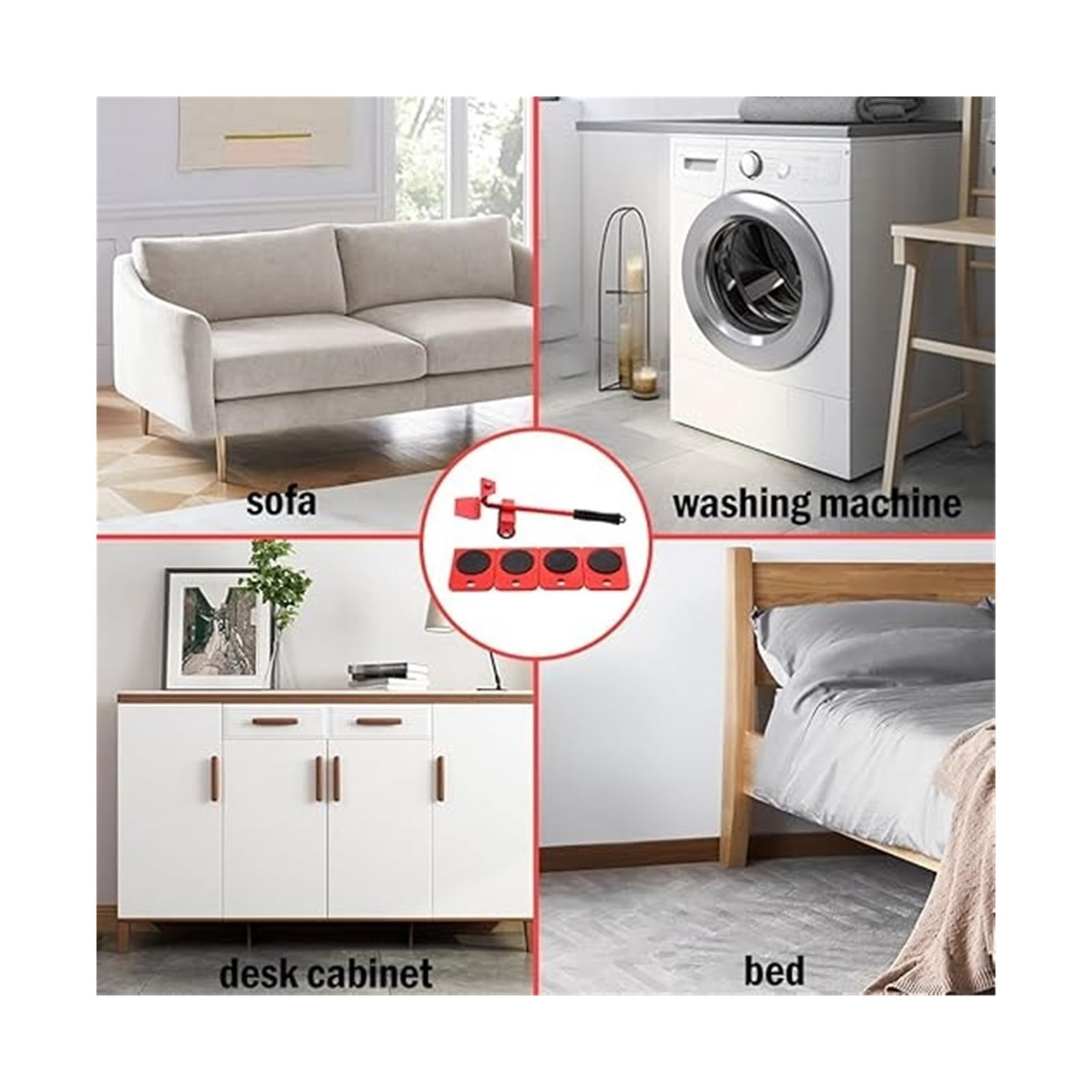 Furniture Moving Tool Kit with Wheels Ideal for Sofas, Beds, Cabinets, Appliances, and Heavy Lifting