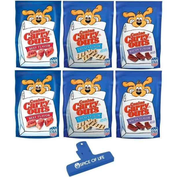 CintBllTer Canine Carry Outs Dog Treat Variety, Beef, Chicken, and