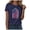 Navy, variant on TOWED22 American Flag Shirts for Women: 4th of July T Shirt Funny USA Print Tees Patriotic Casual Short Sleeve Tops(Wine,S)