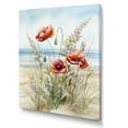 thumbnail image 2 of Designart "Beachside Red Poppies" Poppies Wall Decor, 2 of 7