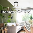 thumbnail image 6 of FSLiving 3-Lights Swag Pendant Light with 15ft Plug-in UL ON/Off Switch Cord Dimmable Remote Control with Stepless Dimming Macaron White Pendant Light Decorated Living Room NO Wiring Needed - 1 Set, 6 of 10