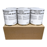 Military Surplus Freeze Dried Long Storage Food for Emergency Biscuits and Gravy #10/18oz/8 Servings/Can- 1 Can