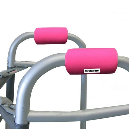 Womens Stretch Walker - Crutcheze Pink Walker Hand Pads Covers Walker Accessories Comfortable Hand Cushions Moisture Wicking Antibacterial Washable Made in USA