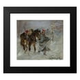 thumbnail image 2 of Wojciech Kossak 23x20 Black Modern Framed Museum Art Print Titled - Uhlan Leading a Horse (1927), 2 of 5