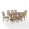 thumbnail image 4 of Bowery Hill 9 Piece Modern Farmhouse Dining Set in Rustic Brown, 4 of 14