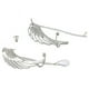 thumbnail image 3 of Par Aretes Alas De Angel Y Perla Cruzado Arete Trepador, 3 of 5