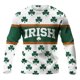 thumbnail image 3 of Ceisia Men's St. Patrick's Day IRISH & Clover Print Waffle Knit Long Sleeve Crew Neck Casual Top White M Gifts, 3 of 8
