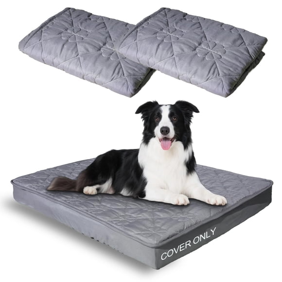 Greatbond Dog Bed Covers Replacement Washable, Waterproof Dog Bed Liner, 2 Pack 35" x 44" Ultra Soft Noiseless Removable Bed Sheets for Pets, Cover Only 