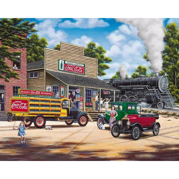 Springbok 1000 Piece Coca-Cola All Aboard Jigsaw Puzzle for Adults - Made in USA