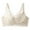 Beige, variant on Censtreet Women's Seamless Curves Wireless Floral Print Comfort Bra with Adjustable Straps