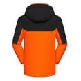 thumbnail image 4 of Txeol Orange Winter Outdoor Hooded Coats for Men Rain Ski Snow Jacket 3 in 1 Fleece Lined Jacket Thicken Warm Parka Raincoats with Pockets 5XL, 4 of 4
