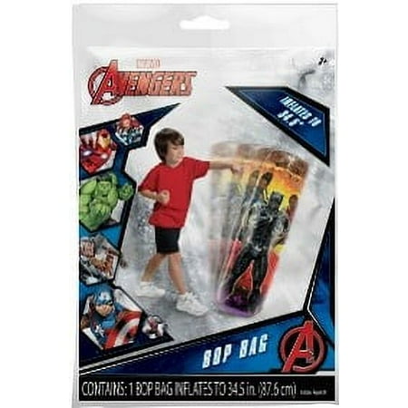 Black Panther Freestanding Punching Bag Inflatable Vinyl Bop Boxing Kicking Dummy Gear Fitness Bag 35.5 inch Tall - Durable Heavy Duty Indoor and Outdoor Tower Bag Stress relief