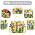 thumbnail image 2 of Tropical Pineapple Print Insulated Lunch Bag - Large Leakproof Food Storage Tote for Men/Women - Hawaiian Summer Design with Reinforced Handles & Shoulder Strap, 2 of 5