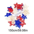 thumbnail image 3 of 4th of July Decorations - Star Light String,59 Inch Patriotic Red White and Blue Star Lights String with Large Star Decor,Connectable Plug-in Decorative Lights, 3 of 6