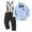 Blue, variant on Toddler Boys Long Sleeve Shirt Pants Set with Tie Back to School Picture Day Formal Outfit Size 5-6 Years
