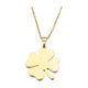 thumbnail image 1 of Collar Lucky Clover de acero inoxidable unisex de 45 cm, 1 of 4