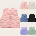 thumbnail image 5 of Children's Boys and Girls Outerwear Vests Solid Color Sleeveless Versatile Short Top Winter Fashion Cute Vest Black 5 Years, 5 of 5
