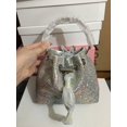 thumbnail image 1 of Bolso de mano de diamantes de imitación brillantes para mujer, bolso de mano de diseñador de lujo, bolso de noche, bolso de mensajero de hombro, Color rosa Fivean unisex, 1 of 2