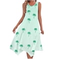 thumbnail image 1 of Ovzne Robes Grande Taille pour Femmes Rondes Robe Femme Mode Été Plage Imprimé Poches Débardeur Col Rond Sans Manches Débardeur Robes Robe de Printemps Imprimée Liquidation, 1 of 6
