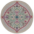 thumbnail image 2 of SAFAVIEH Bellagio Rio Floral Wool Area Rug, Dark Gray/Multi, 9' x 9' Round, 2 of 11