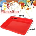 thumbnail image 2 of NOGIS 4 Pack Colorful Plastic Art Trays, 11x8.3x1.2 Inch Stackable Activity Crafts Tray, Sensory Serving Organizer for DIY Projects, Beads, Jewelry, Classroom DIY Project, Random Color, 2 of 7