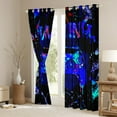 thumbnail image 3 of Castle Fairy Graffiti Gamer Blackout Curtains Set of 2 (52x84 Each),Splash Window Curtains, 3 of 6