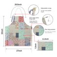 thumbnail image 7 of Pioneer Flower Floral Print Pattern Apron-Garden Aprons for Women with Pockets-Cotton Linen Waterproof Kitchen Cooking Gardening Aprons Adjustable for Kitchen,Cooking,BBQ and Salon 33x27 Inch, 7 of 7