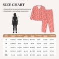 thumbnail image 4 of Lsque Red Pretty Flowers Pattern Long Sleeve Pajama Set for Women - Soft 2-Piece Sleepwear and Loungewear Set with Pockets, Comfy Nightwear-Large, 4 of 7