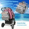thumbnail image 4 of Mochila pañalera impermeable con USB Jeryswet, gris, 4 of 7