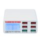 thumbnail image 2 of Cargador de pared USB múltiple QC3.0, adaptador USB de 6 puertos múltiples, enchufe de alimentación, bloque de carga rápida con pantalla LED, enchufe de Reino Unido de 100 a 240 V, 2 of 5