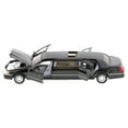 thumbnail image 4 of Kinsmart 1999 Lincoln Town Car Stretch Limousine Limo 1:38 Diecast Model Black, 4 of 4