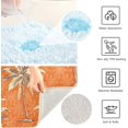 thumbnail image 6 of Dreamtimes Orange Palm Tree Hawaiian Bathroom Rug Set 2PCS Ultra Soft Bath Rugs, Non Slip Absorbent Shaggy Bath Mat Set with U-Shaped Toilet Mat (23.6"x15.7"+17.3"x13.4"), 6 of 6