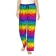 thumbnail image 1 of Fotbe Bright Rainbow Pantalones de Pijama para Mujer, Pantalones de Dormir, Pantalones Pj con Cordón y Bolsillos-X-Large, 1 of 6