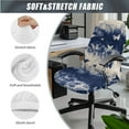 thumbnail image 3 of FKELYI Office Chair Slipcover with 2 Pcs Armrest Covers Breathable Armchair Cover Tie-Dye Blue Butterfly Print Swivel Boss Chair Protector Home Decor, Small, 3 of 6