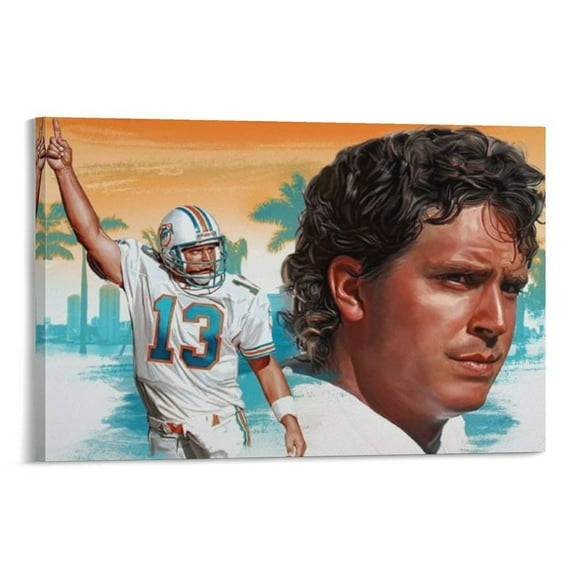 Dan Marino Poster Picture Wall Art Poster Scroll Canvas Painting Picture Living Room Decor Home 20x30inch(50x75cm)