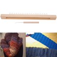 thumbnail image 3 of Fyydes Kids Sewing Toys,Knitting Machine,Rectangular Wooden Weaving Loom Hand Wool Knitting Machine with Elbow Crochet Hook, 3 of 7