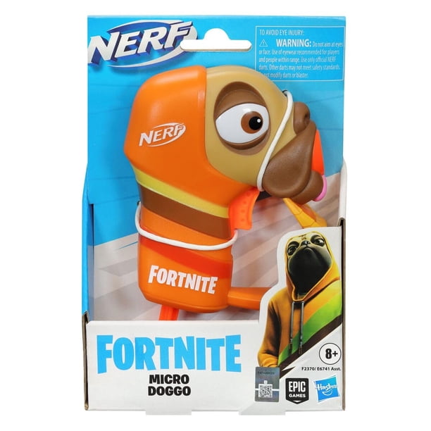 Lanzamiento de minidardos Blaster Hasbro Nerf Fortnite Micro Doggo