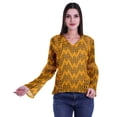 thumbnail image 4 of Moomaya Kurta Col Kurta Dentelle Détails Imprimé Manches Longues Tunique, 4 of 5