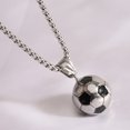 thumbnail image 1 of Collar de fútbol de acero inoxidable 304 de titanio con personalidad europea y americana para hombre creativo, 1 of 6