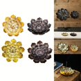 JINGT Incense Burner Holder Plate Buddhism Lotus Censer Bronze Incense