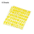 thumbnail image 3 of Uxcell 25mm Height Self Adhesive Waterproof Vinyl Letter Number Sticker Set 6 Sheet Yellow, 3 of 6