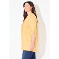 thumbnail image 3 of Catherines Women's Plus Size Impossibly Soft Half-Button Swing Top, 3 of 4