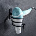 thumbnail image 1 of Estante de almacenamiento para secador de pelo de aluminio para baño, soporte para colgar en la pared, sin orificios, para baño, 1 of 5