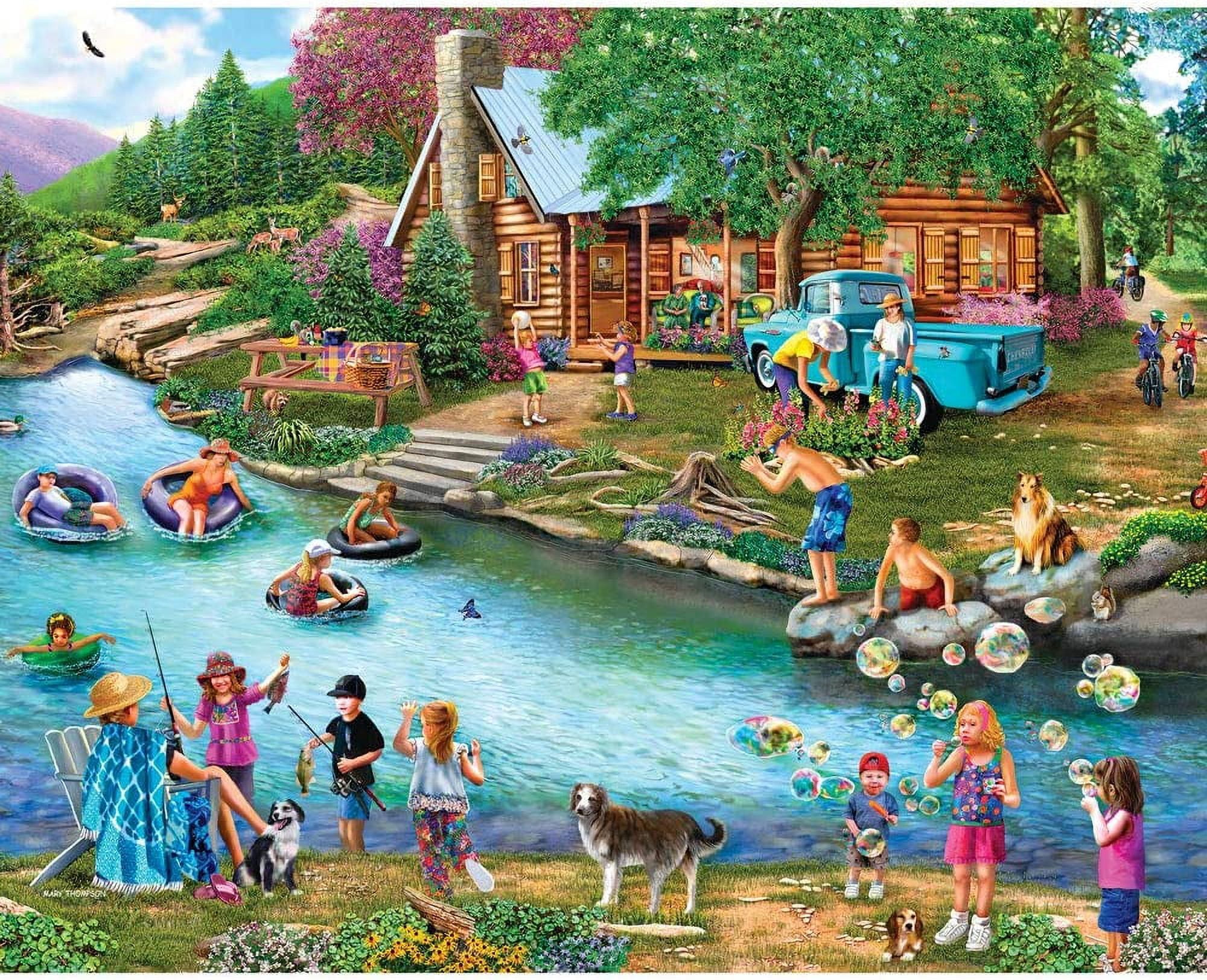 Bits And Pieces Nature Adults Lake River 300-Piece Jigsaw Puzzles