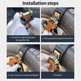 thumbnail image 4 of Labymos Universal TPU Snow Tire Chains with Anti-Slip Design, Non-Damaging to Tires/Rims/Shock Absorbers, Quenched Steel Nails, Hollow Drainage, -45°C Durability, Yellow (10-Pack with Storage Bag), 4 of 6