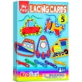 thumbnail image 1 of Kit de tarjetas con cordones KRAFUN para principiantes en preescolar con 5 unidades de transporte, 1 of 7